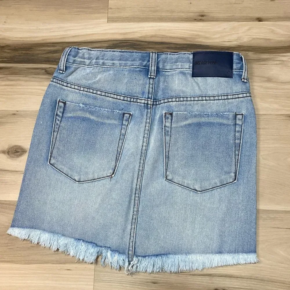 💛 KIDS ANTIQUE 2020 MINI STRETCH HIGH WAIST DENIM SKIRT 12-14